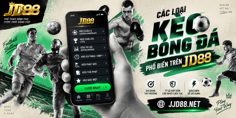 Các loại kèo bóng đá phổ biến trên JD88
